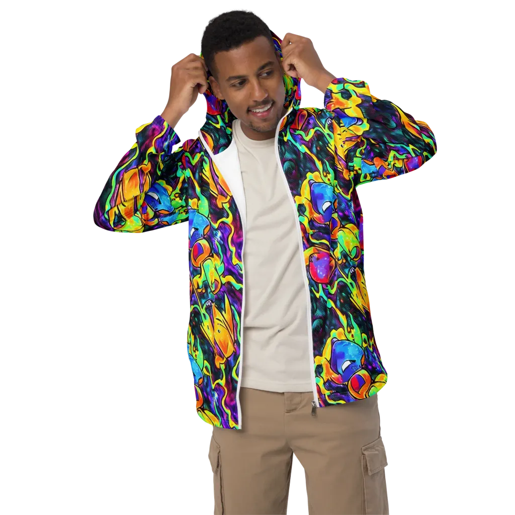 Spectrum After Dark on Men's Windbreaker — Front