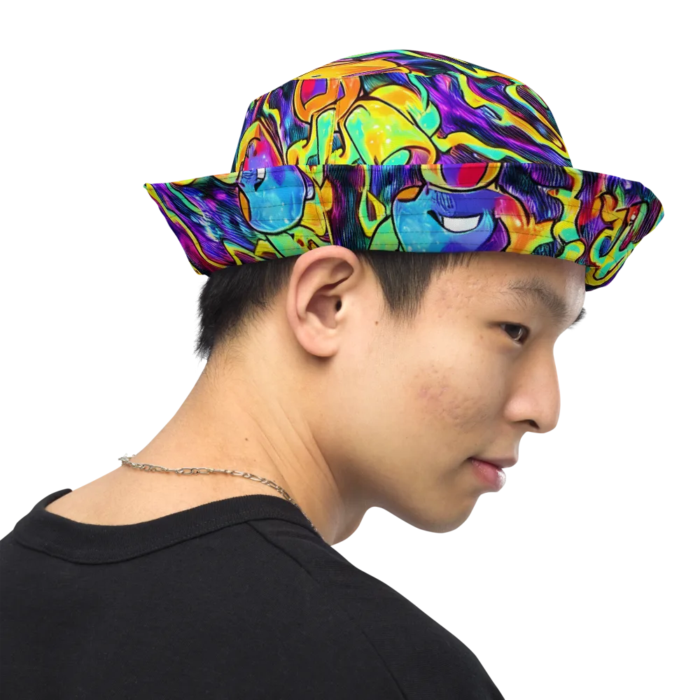 Spectrum After Dark on Reversible Bucket Hat — Right Outside