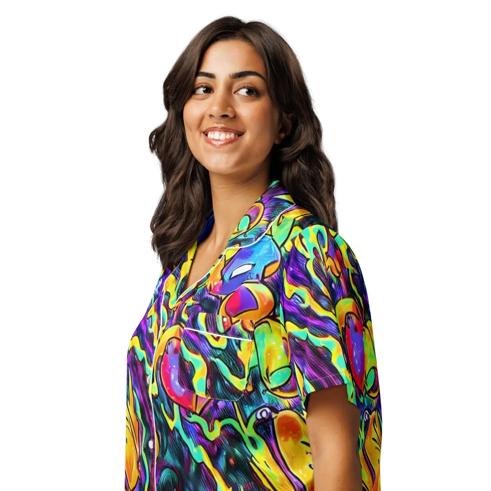 Spectrum After Dark on Women's Short Sleeve Pajama Top — Left Front