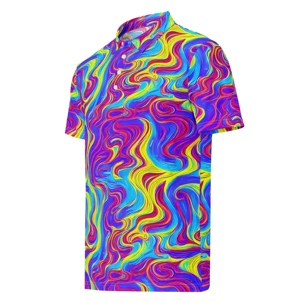 Spectrum Fever on Men's Slim Fit Polo Shirt — Left Front