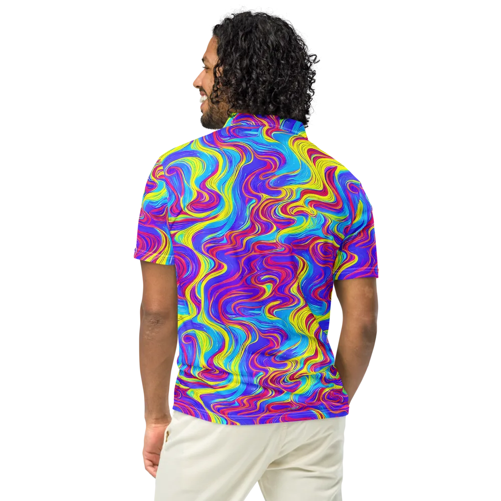 Spectrum Fever on Men's Slim Fit Polo Shirt — Back