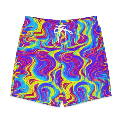 Spectrum Fever on a Men's Board Shorts