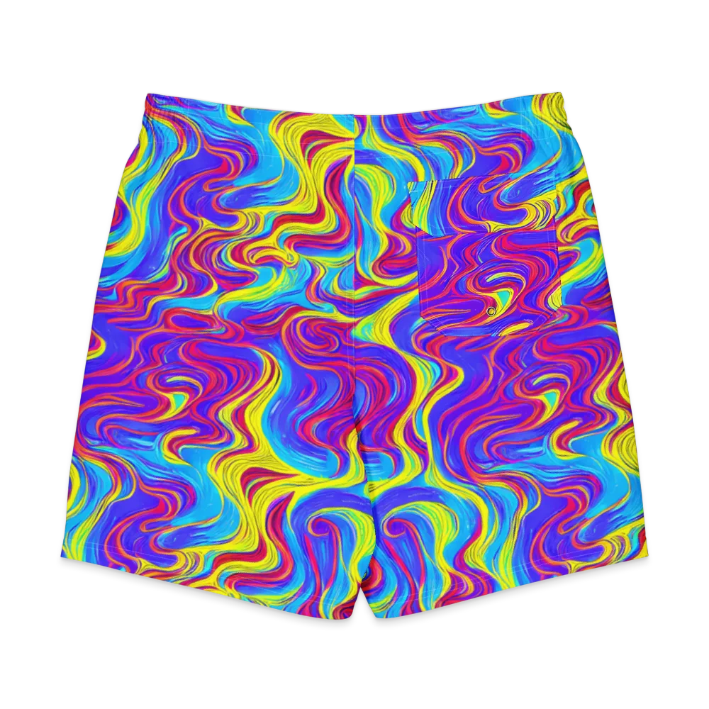 Spectrum Fever on Men's Board Shorts — Back
