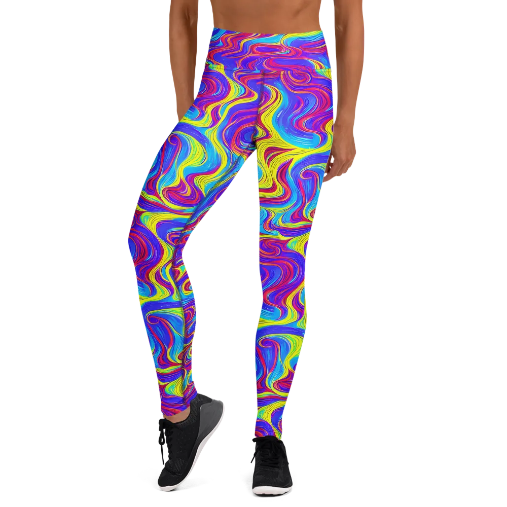 Spectrum Fever on Yoga Leggings — Front