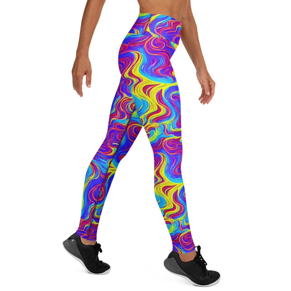 Spectrum Fever on Yoga Leggings — Right