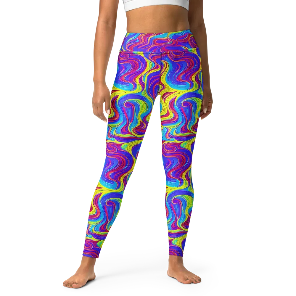 Spectrum Fever on Yoga Leggings — Front