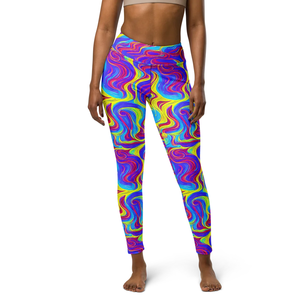 Spectrum Fever on Yoga Leggings — Front