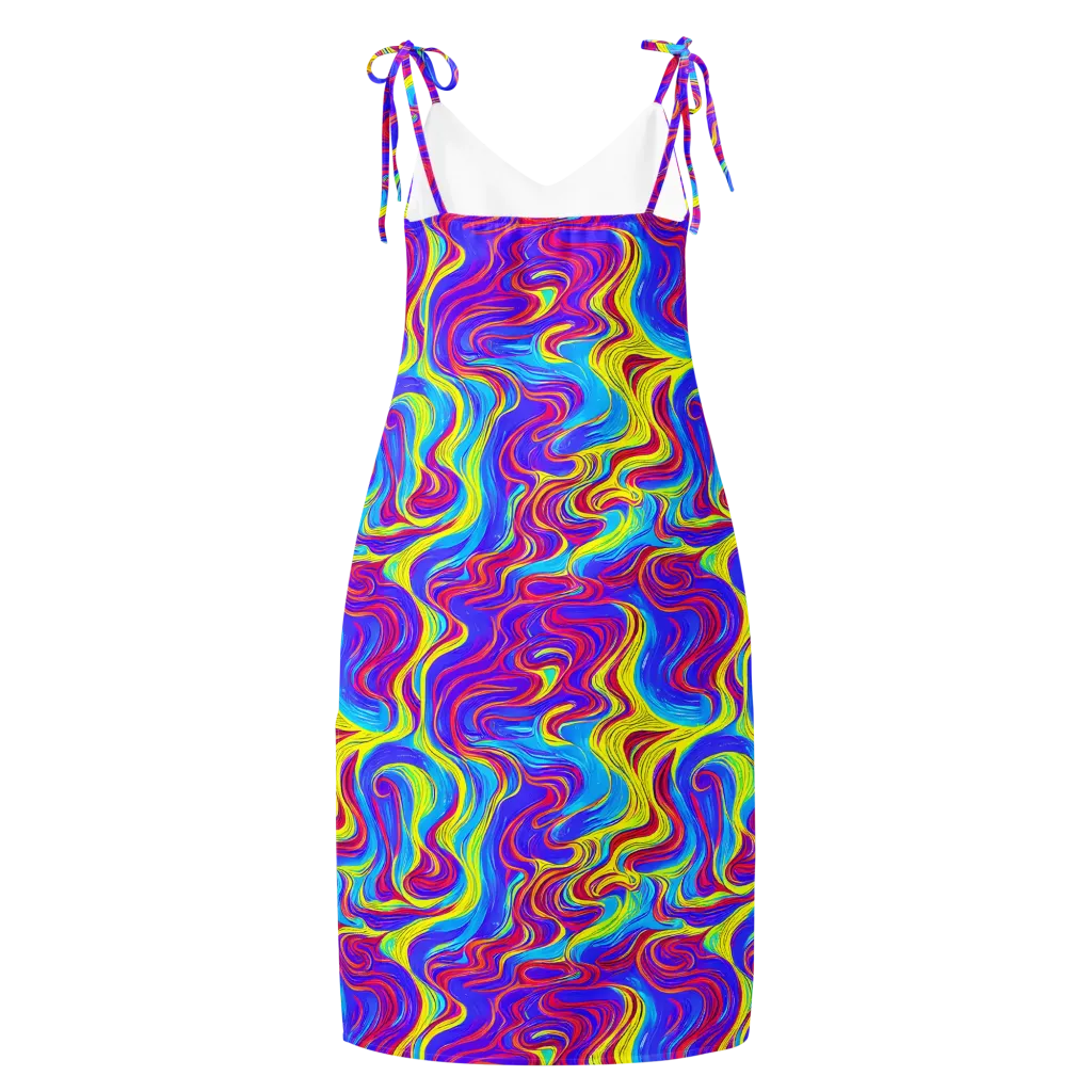 Spectrum Fever on Slip Dress — Back