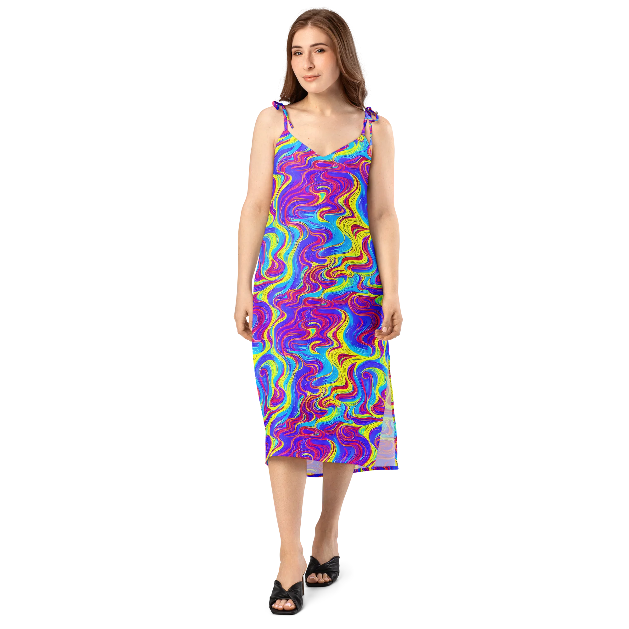 Spectrum Fever on Slip Dress — Front