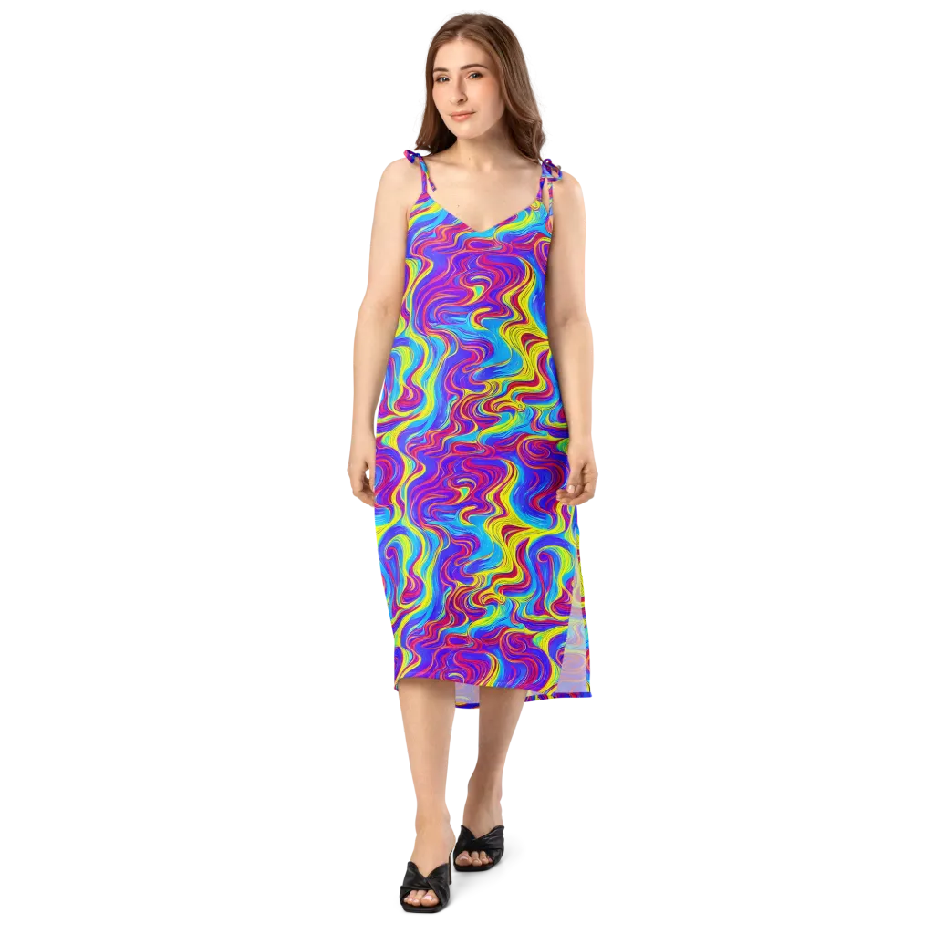 Spectrum Fever on Slip Dress — Front