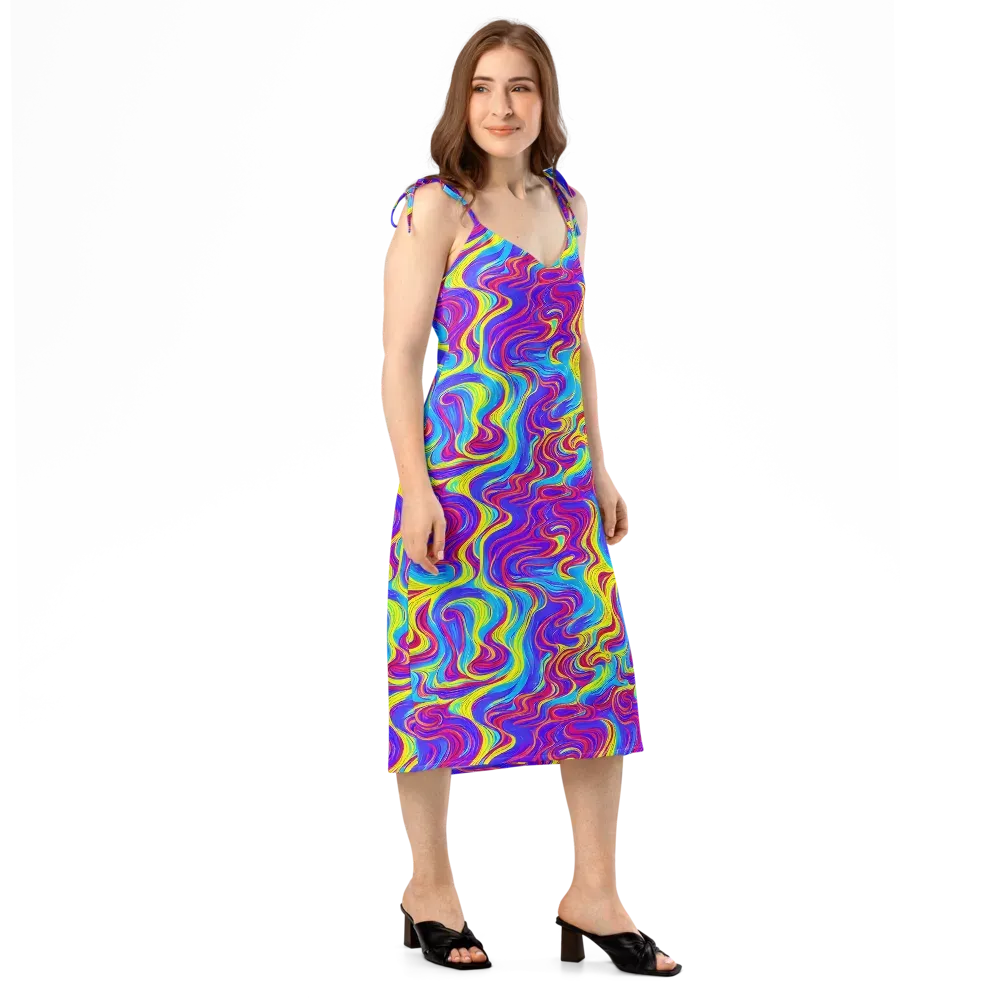 Spectrum Fever on Slip Dress — Right Front