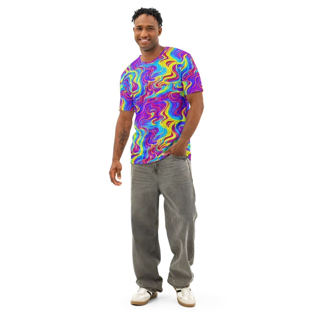 Spectrum Fever on Men's Cotton Crew Neck T-Shirt — Front