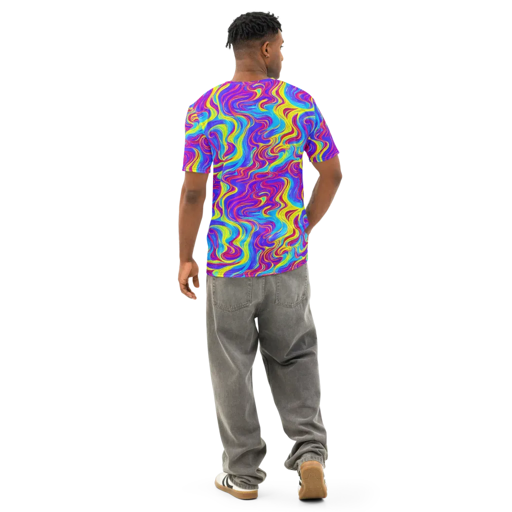 Spectrum Fever on Men's Cotton Crew Neck T-Shirt — Back