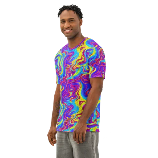 Spectrum Fever on a Men's Cotton Crew Neck T-Shirt