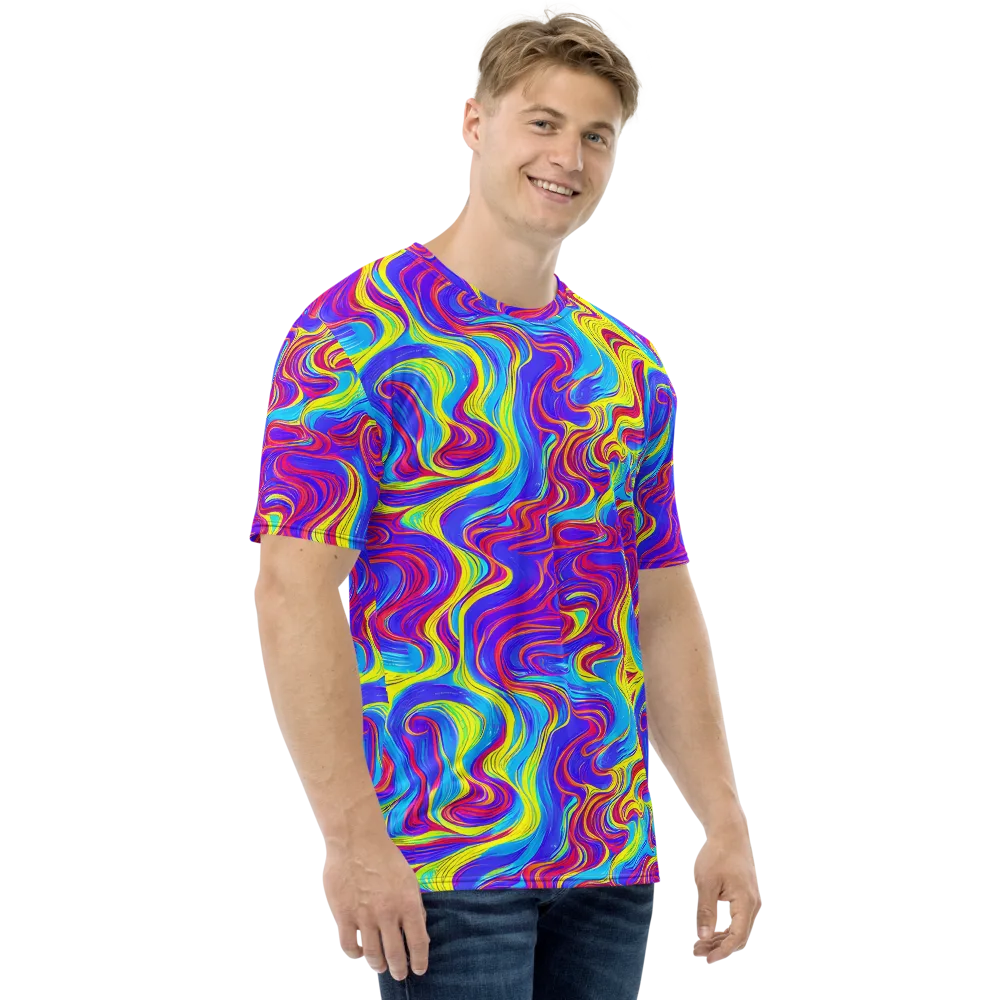 Spectrum Fever on Men's Crew Neck T-Shirt — Right