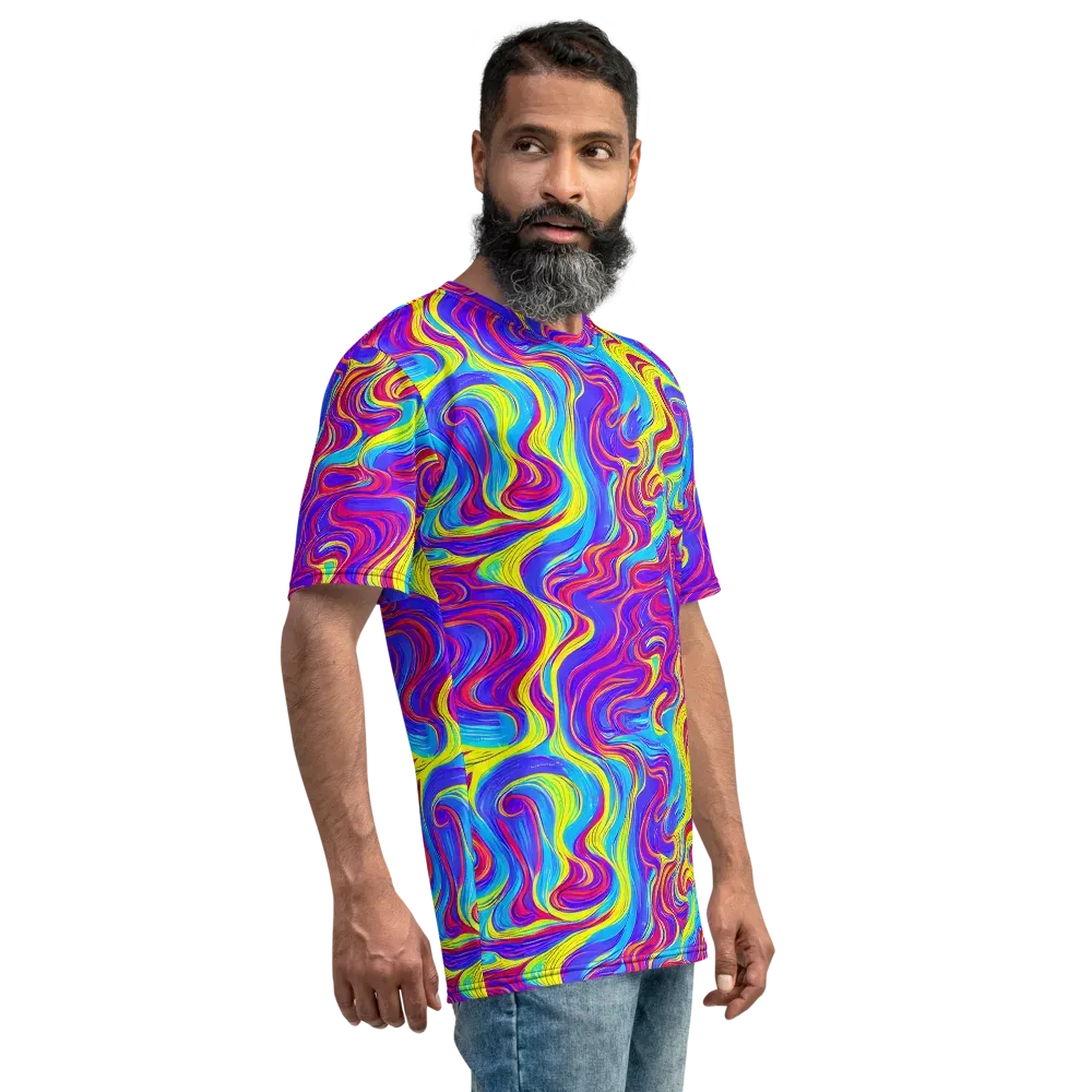 Spectrum Fever on Men's Crew Neck T-Shirt — Right