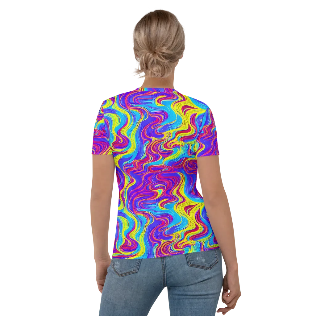 Spectrum Fever on Women's Crew Neck T-Shirt — Back