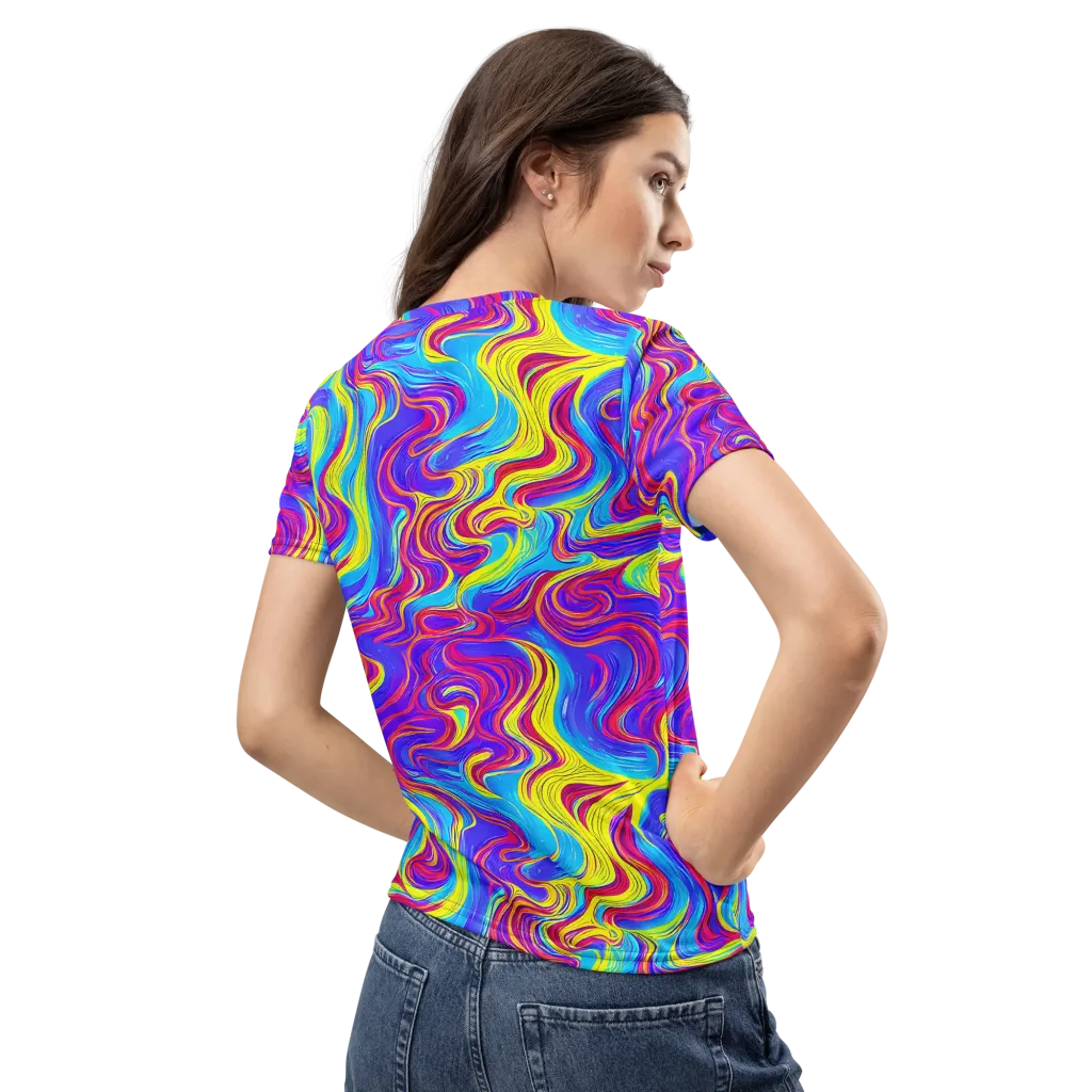 Spectrum Fever on Women's Crew Neck T-Shirt — Back