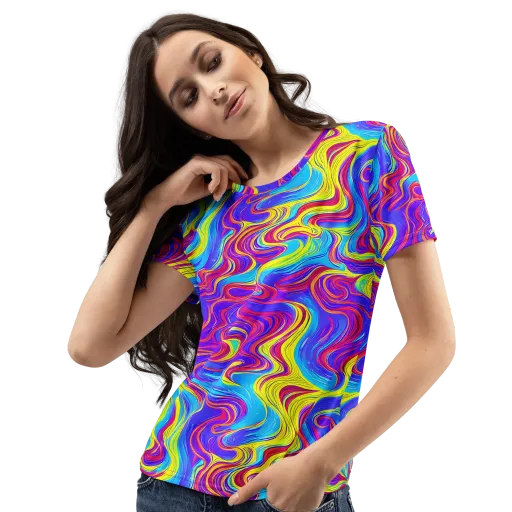 Spectrum Fever on a Women's Crew Neck T-Shirt
