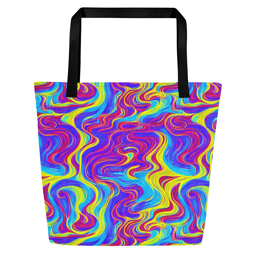 Spectrum Fever on Large Tote Bag W/ Pocket — Front