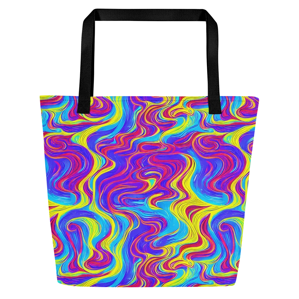 Spectrum Fever on Large Tote Bag W/ Pocket — Front