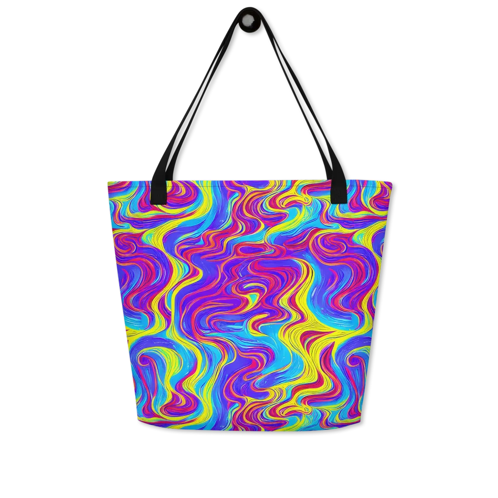 Spectrum Fever on Large Tote Bag W/ Pocket — Front