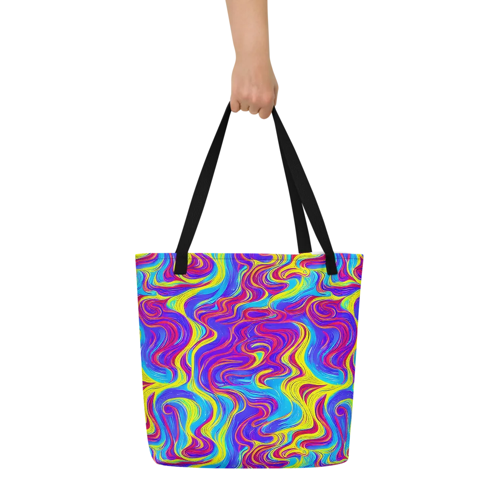 Spectrum Fever on Large Tote Bag W/ Pocket — Front