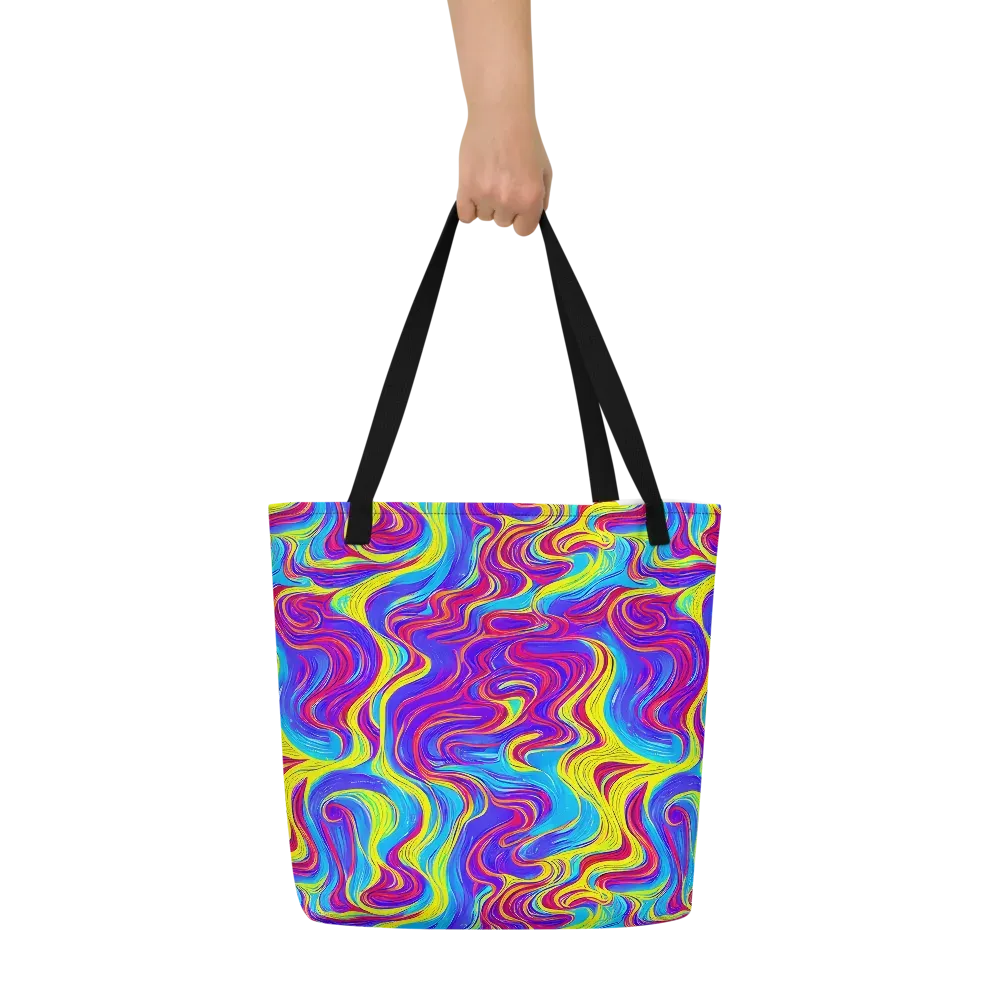Spectrum Fever on Large Tote Bag W/ Pocket — Front