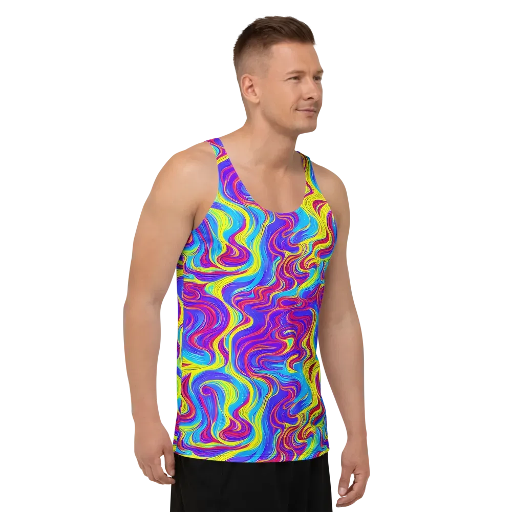 Spectrum Fever on Men's Tank Top — Right Front