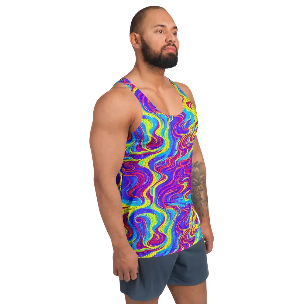 Spectrum Fever on Men's Tank Top — Right Front
