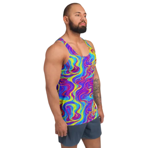 Spectrum Fever on a Men's Tank Top