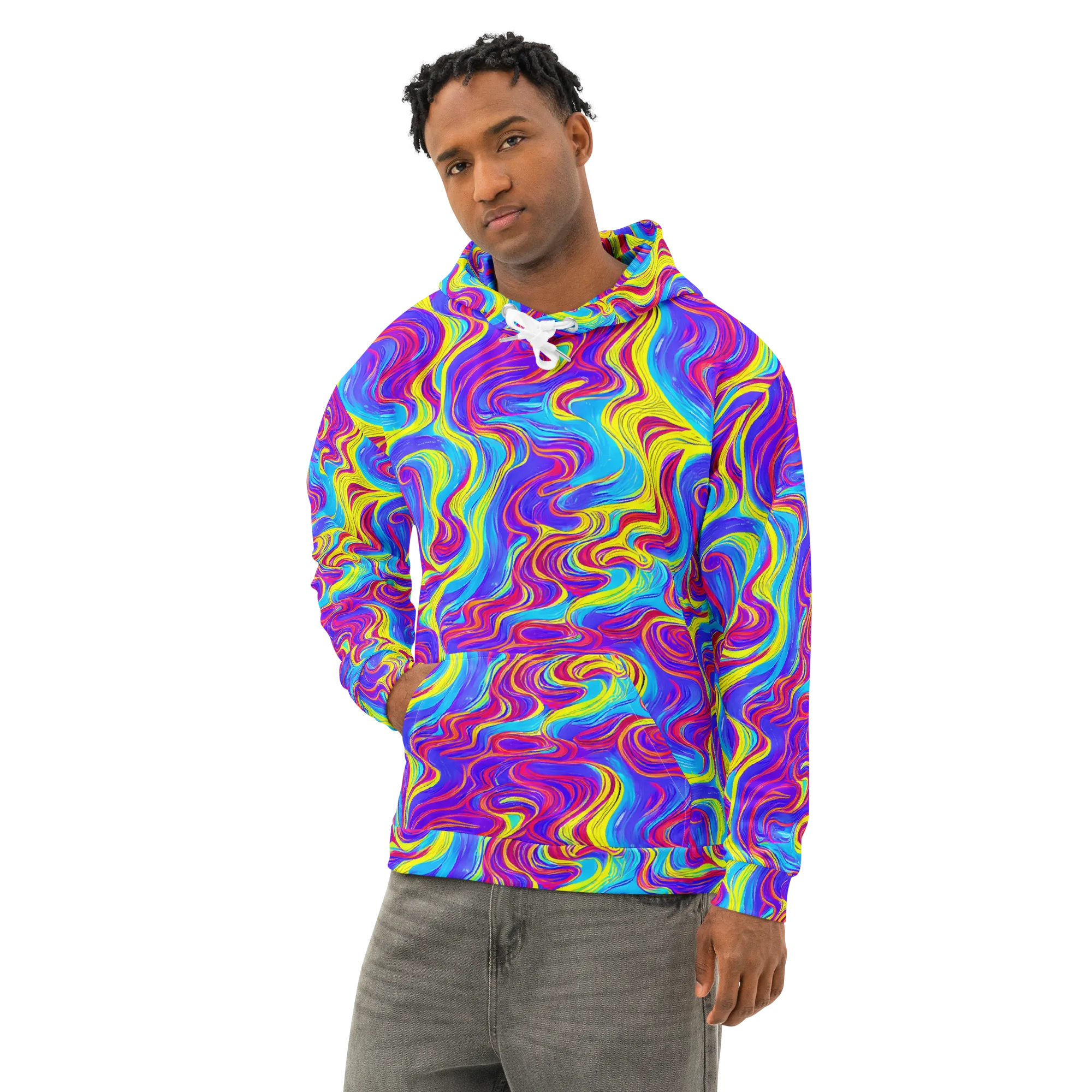 Spectrum Fever on Cotton Hoodie — Left Front