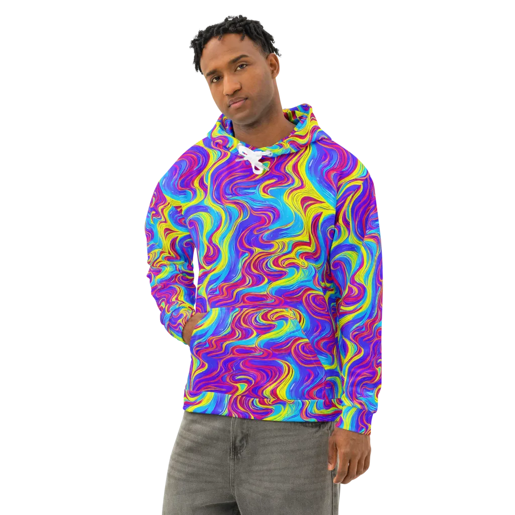 Spectrum Fever on Cotton Hoodie — Left Front