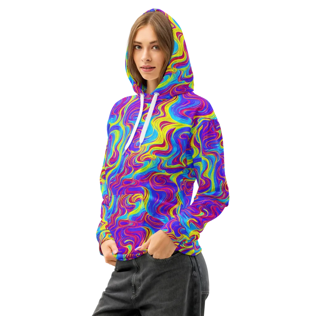 Spectrum Fever on Cotton Hoodie — Left Front