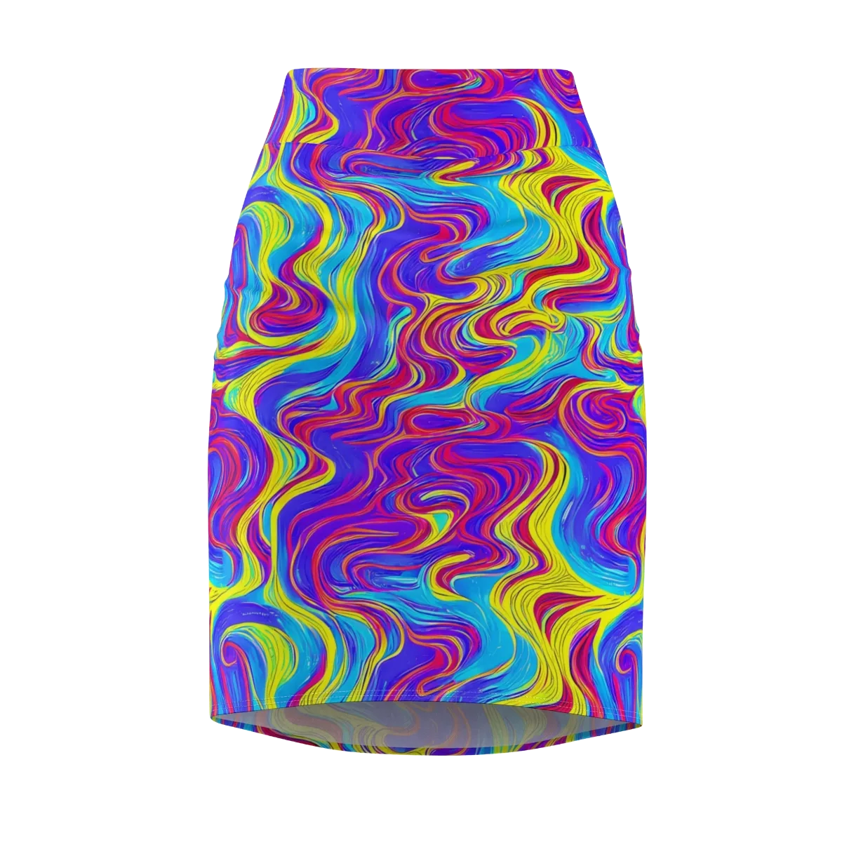 Spectrum Fever on Pencil Skirt — Front