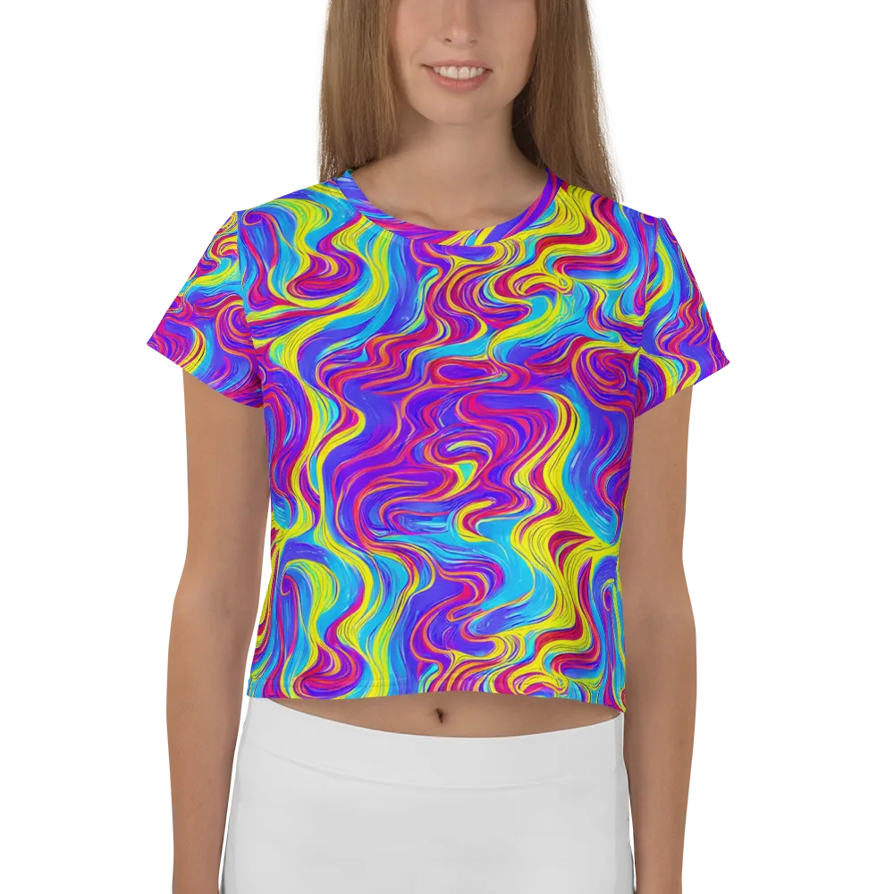 Spectrum Fever on Crop Tee — Front