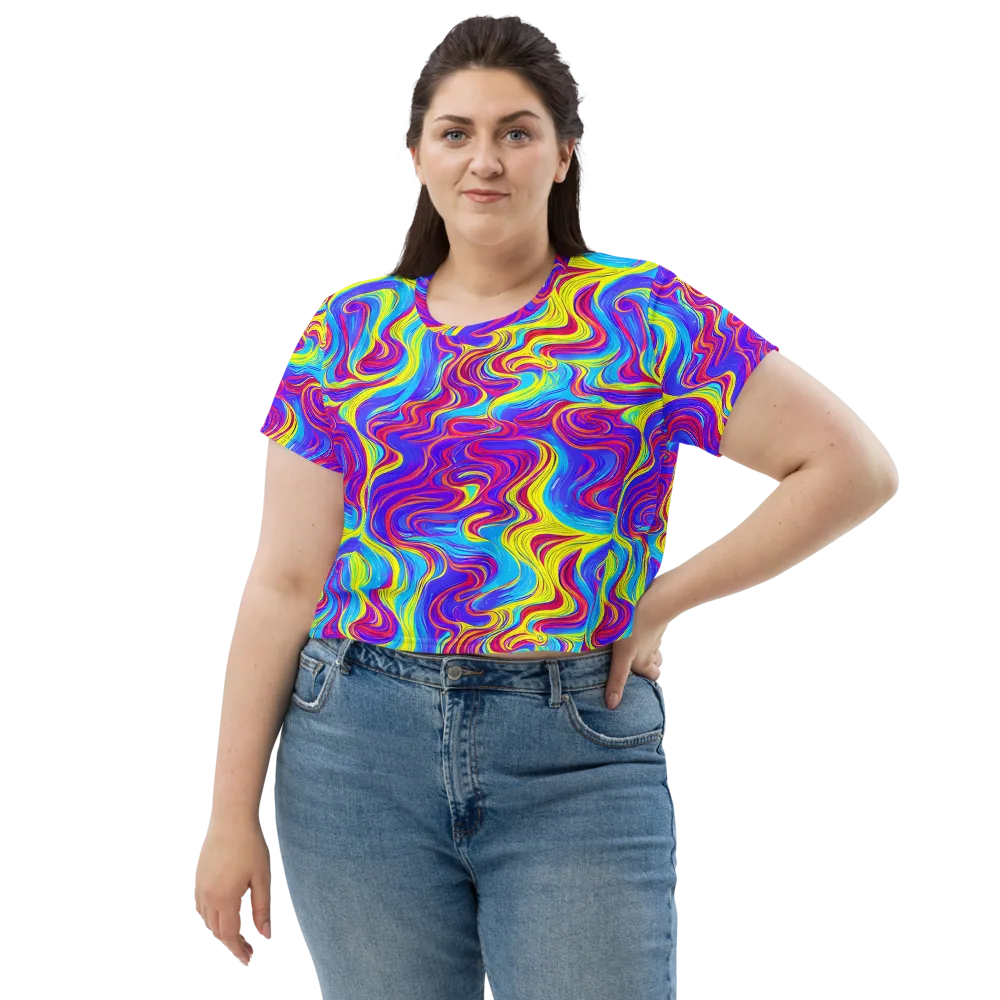 Spectrum Fever on Crop Tee — Front