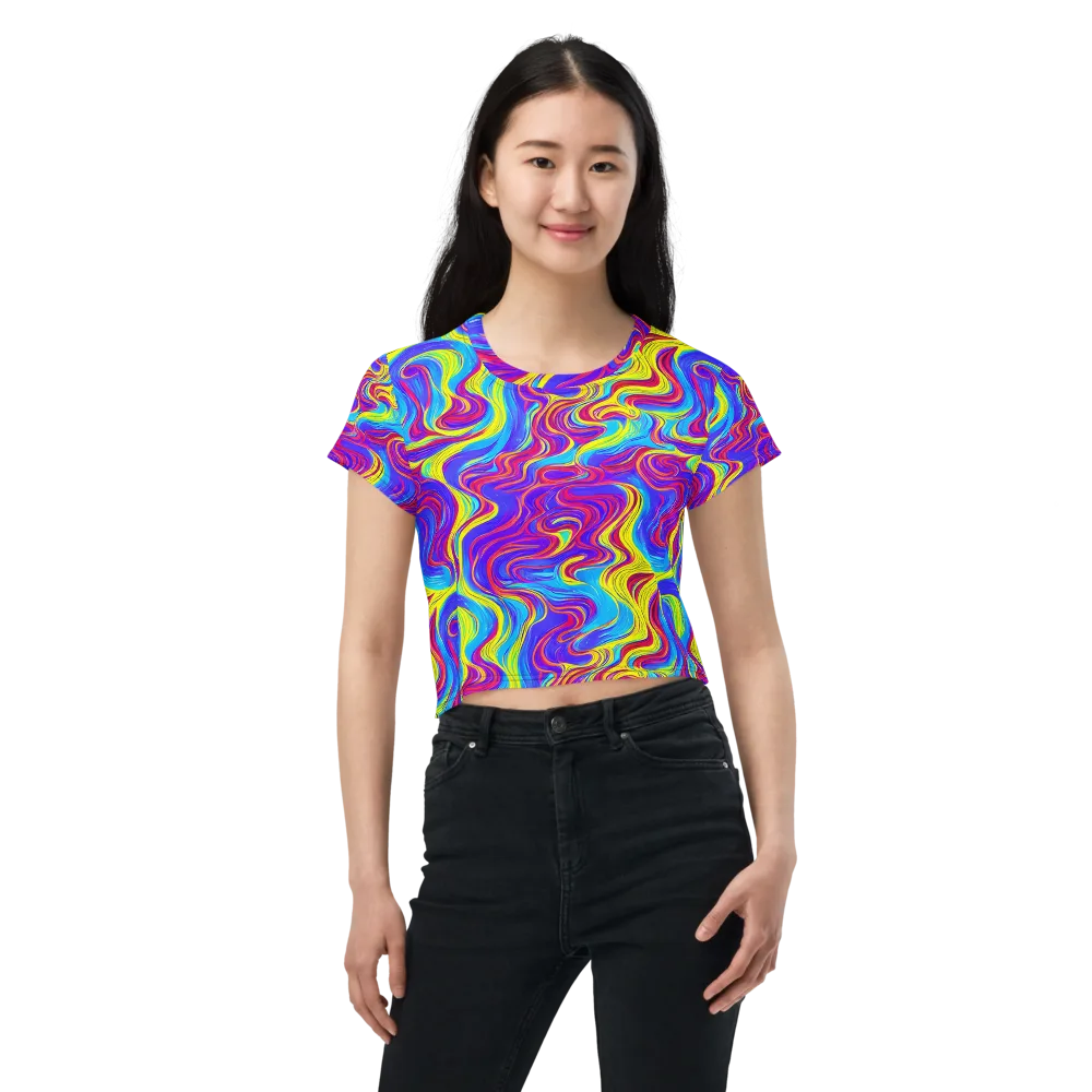 Spectrum Fever on Crop Tee — Front