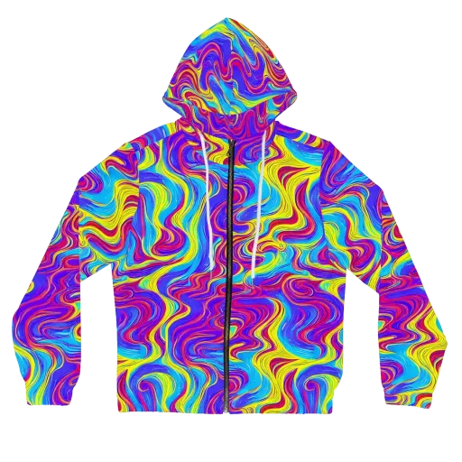 Spectrum Fever on a Women's Full-Zip Hoodie