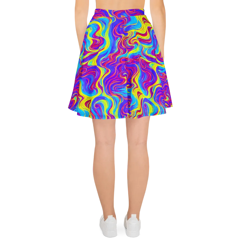 Spectrum Fever on Skater Skirt — Back