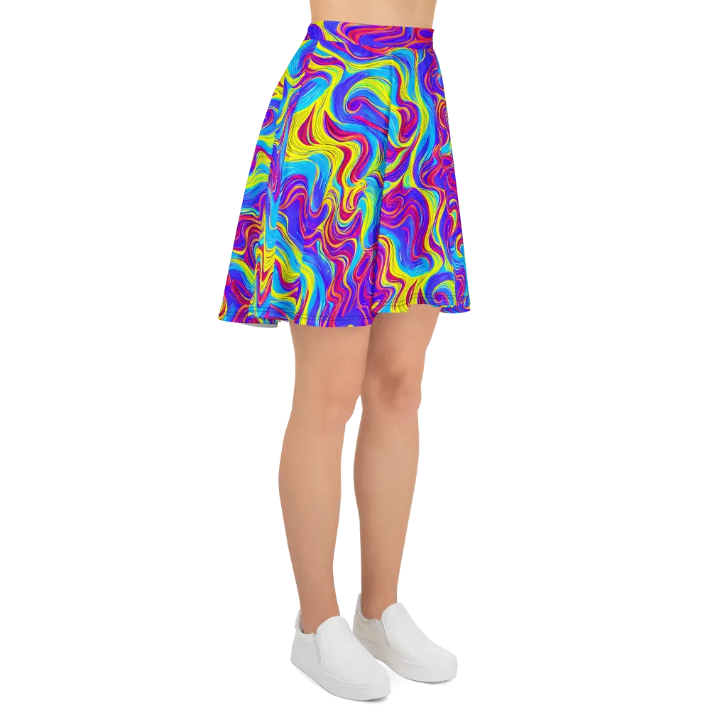 Spectrum Fever on Skater Skirt — Right