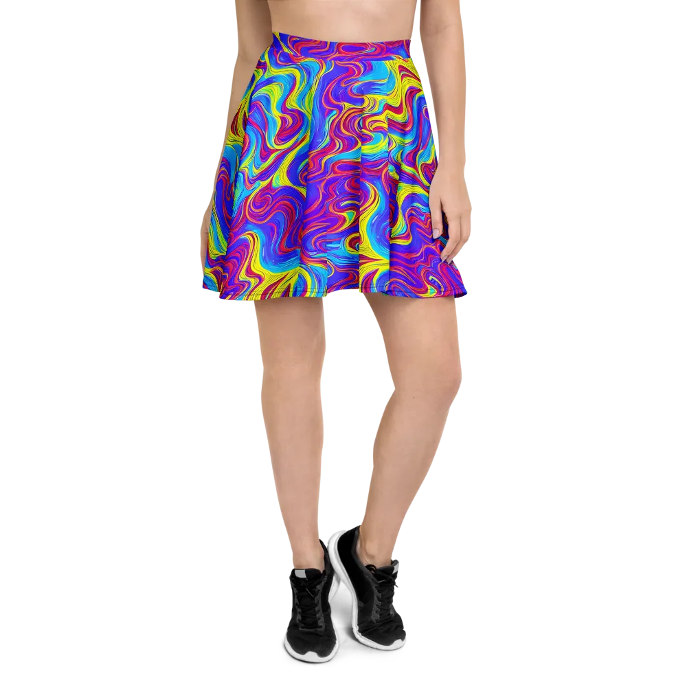 Spectrum Fever on Skater Skirt — Front