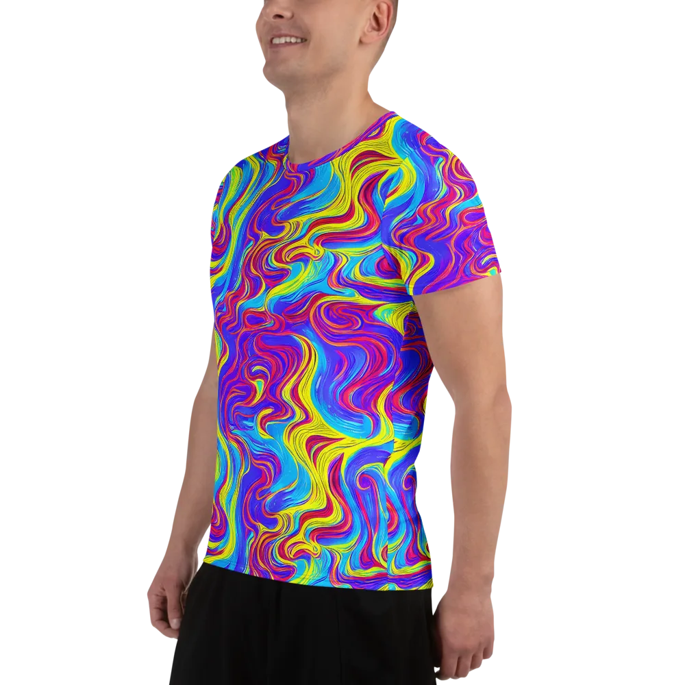 Spectrum Fever on Men's Athletic T-Shirt — Left