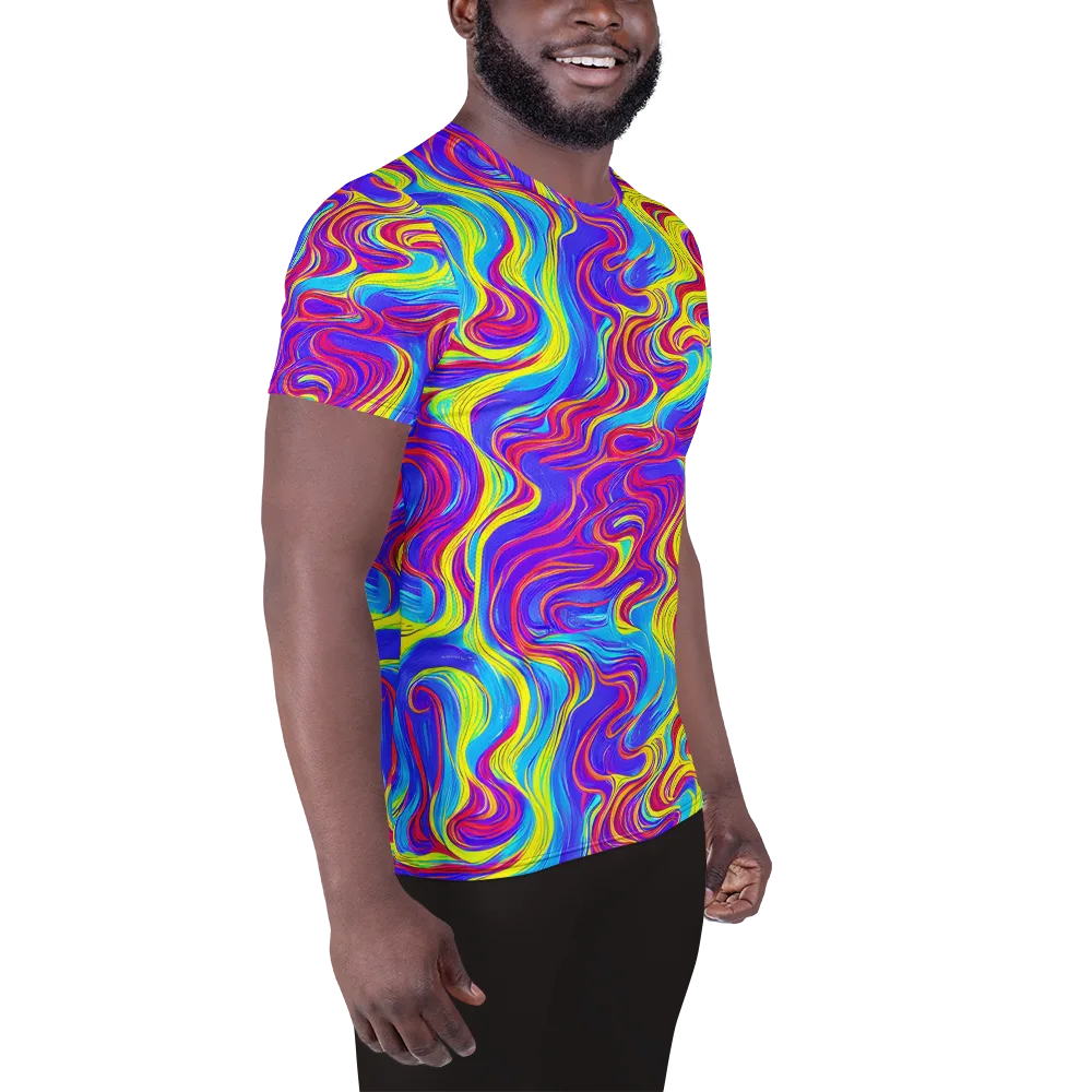 Spectrum Fever on Men's Athletic T-Shirt — Right