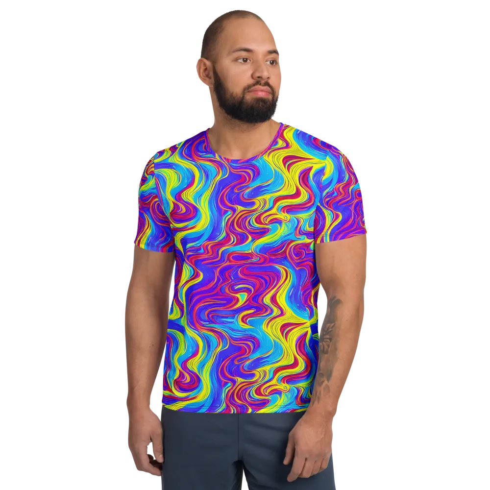 Spectrum Fever on Men's Athletic T-Shirt — Front
