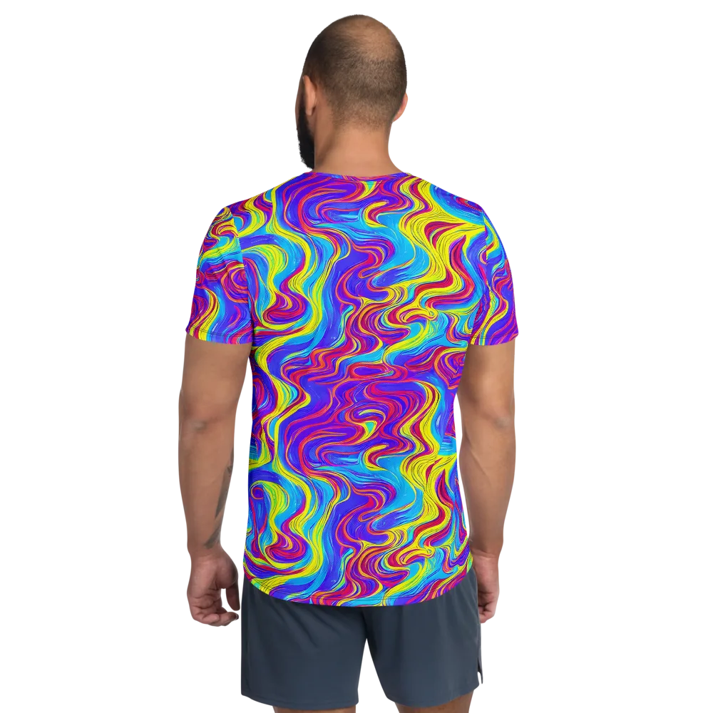 Spectrum Fever on Men's Athletic T-Shirt — Back