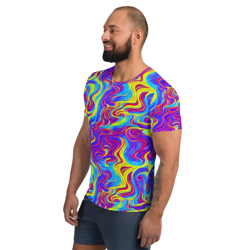 Spectrum Fever on Men's Athletic T-Shirt — Left
