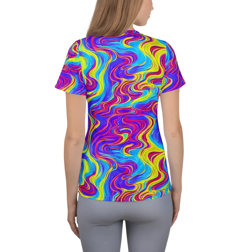 Spectrum Fever on Women's Athletic T-Shirt — Back