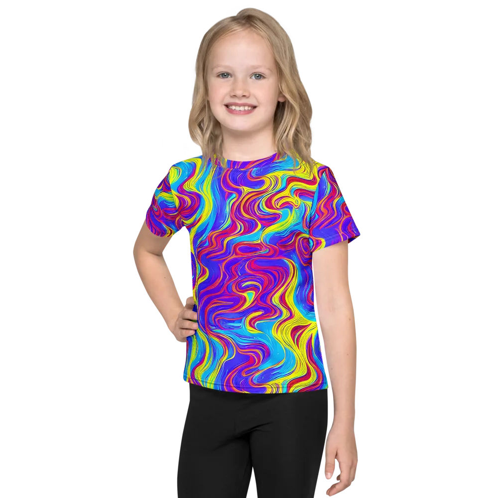 Spectrum Fever on Kids Crew Neck T-Shirt — Front