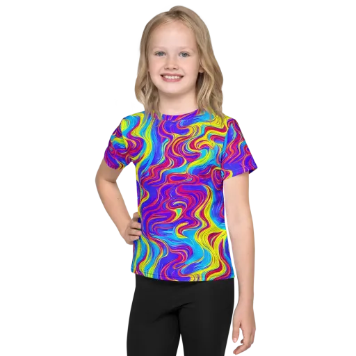 Spectrum Fever on a Kids Crew Neck T-Shirt